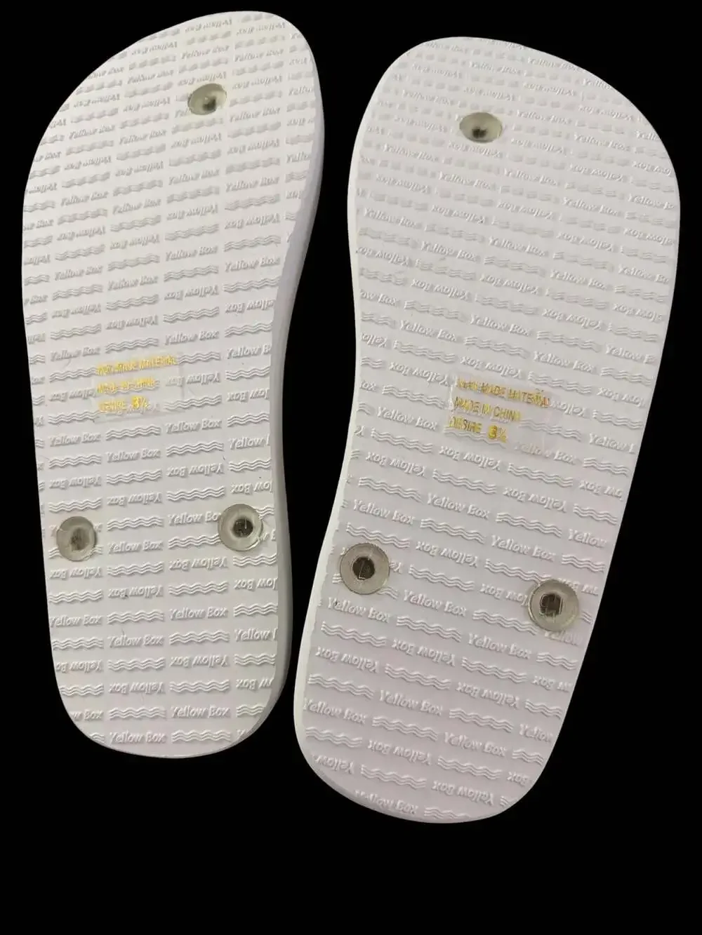 Yellow Box Desire Floral Embellished Flip Flop Sandals White Size 8.5 - Picture 2 of 2